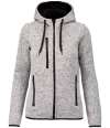 PA366 Proact Ladies Heather Hooded Jacket Light Grey Melange colour image
